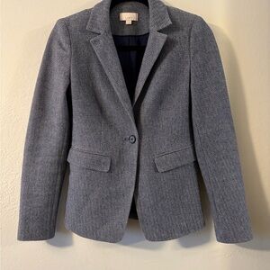 LOFT Women's Navy Textured Blazer